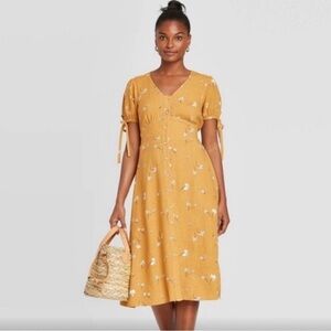 Universal Threads Yellow Midi Sundress